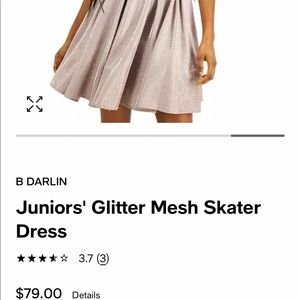 Macys - Juniors’ glitter mesh skater dress
